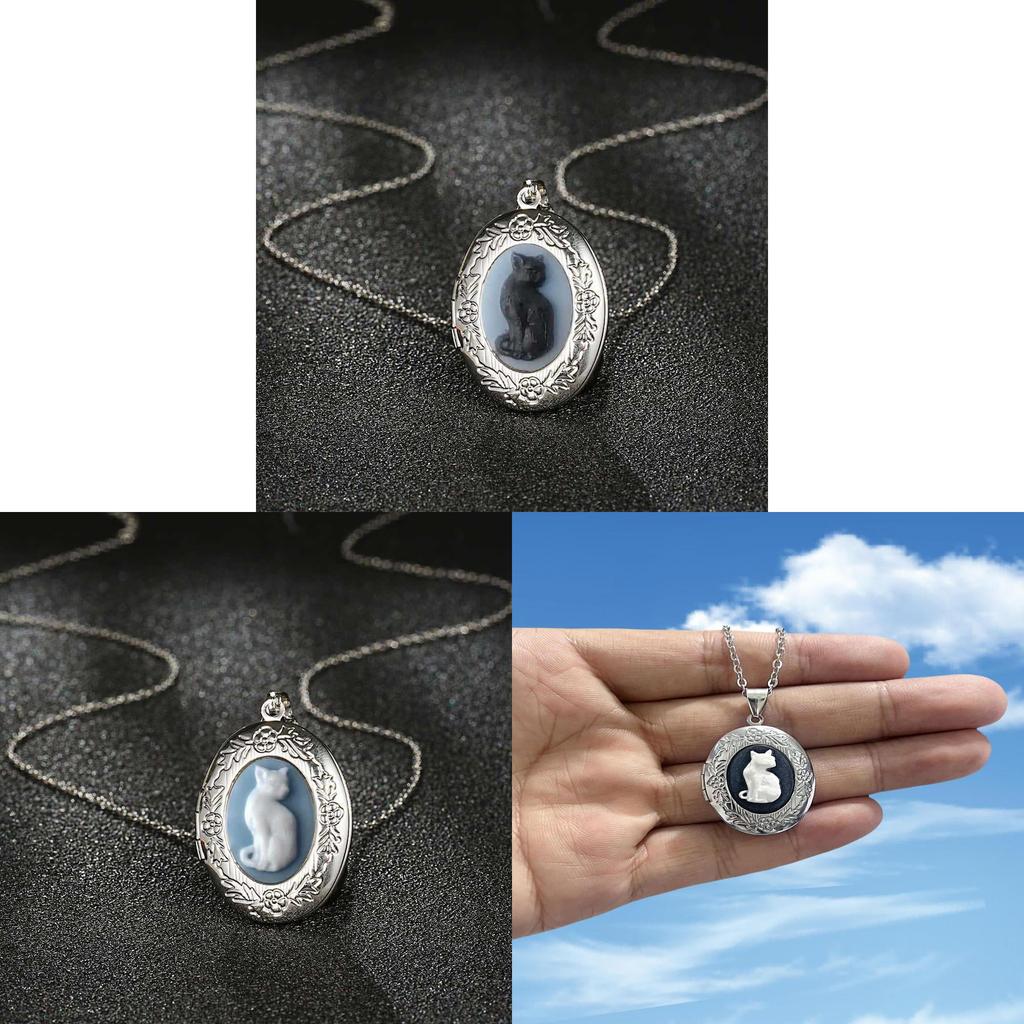 Collana Ciondolo Gatto Per Donna Con Charm Animale in Lega in Stile Vintage Per Regalo