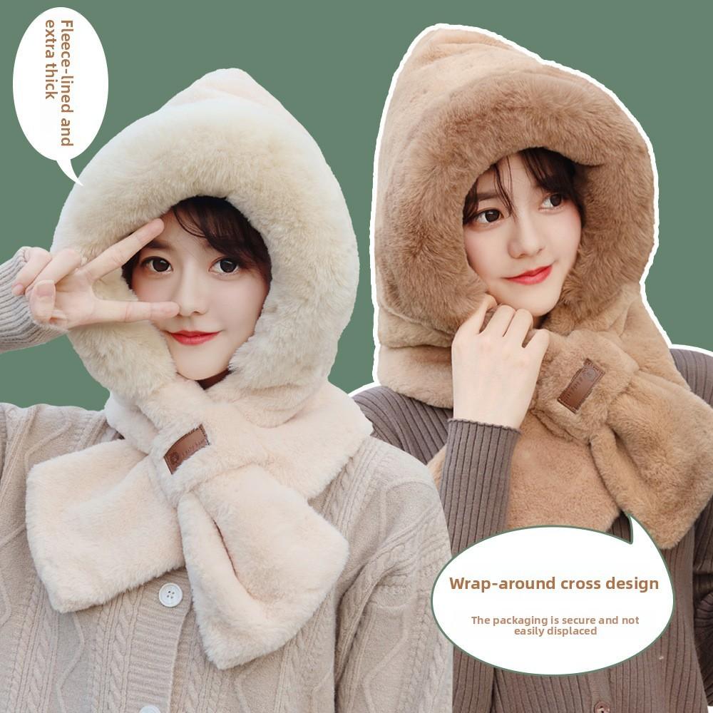 Fleece Hat And Scarf Combo For Women Windproof And Insulated Winter Wear