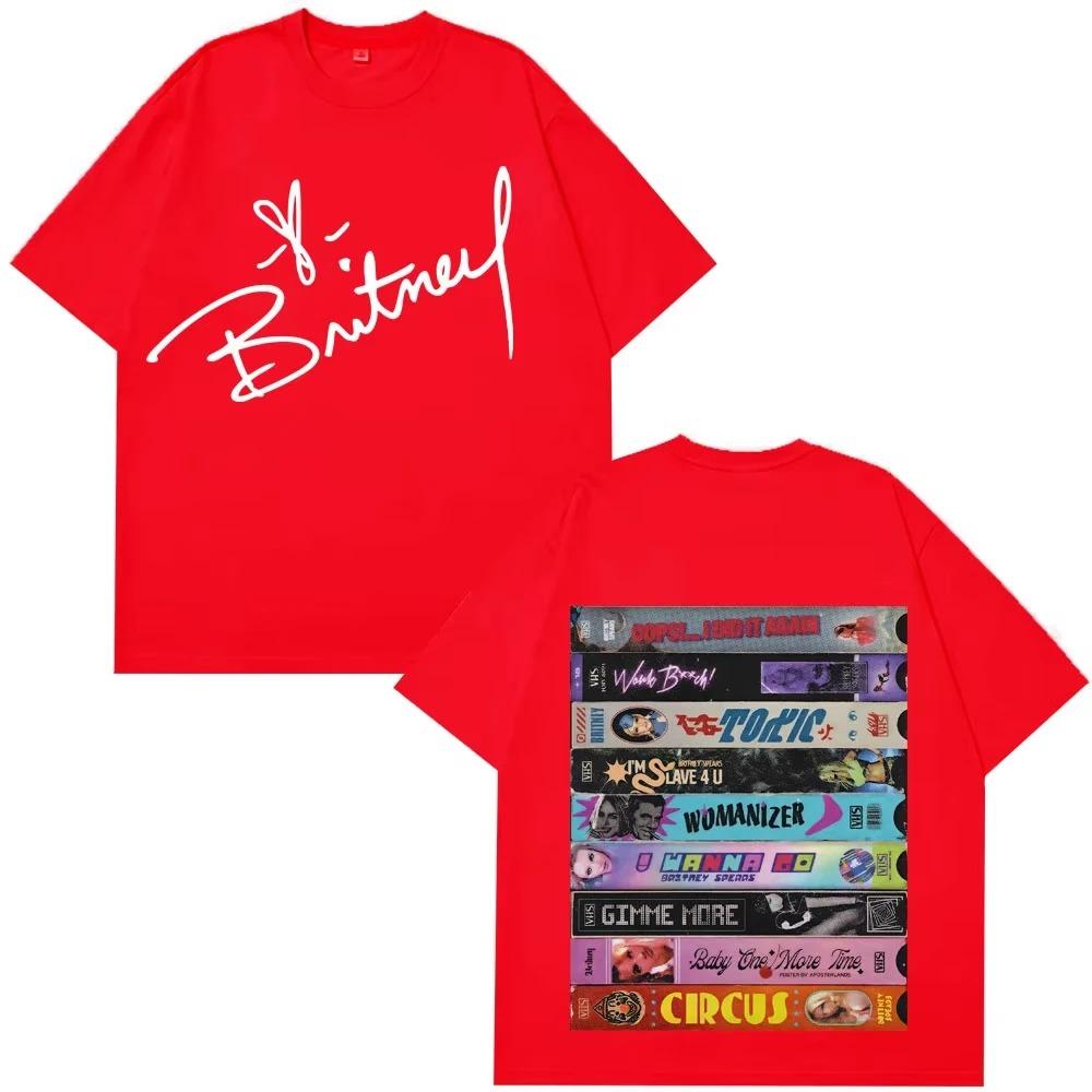 2026 Free Style Britney Spears Grafica Estate Magliette Coppia Uomo Donna Abbigliamento Maglietta Vintage Casual Classica T-shirt Cotone Streetwear