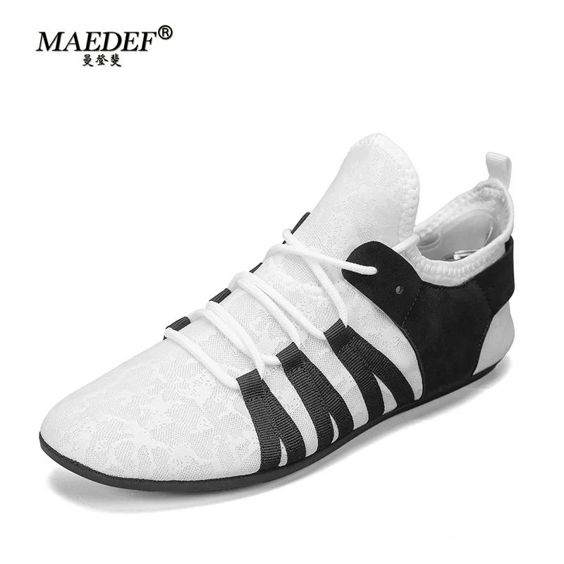 MAEDEF Shoes for Men Lightweight Fashion Designer Leisure Walking Breathable Flat Bottom Sports Men's Shoes Large Sizes 39-47