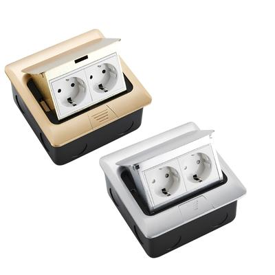 Tomada de Piso à Prova d'Água de 2 Vias Tomada Rente ao Piso Oculta Tomada de Energia Universal Interruptores Elétricos Para Casa Escritório