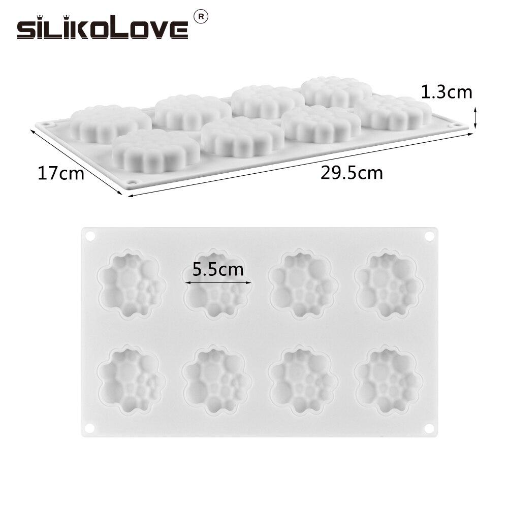 3D Silicone Cake Mold 8 Cavity Baking Tools Mousse Dessert Bakeware Decorating
