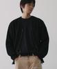 NODU Essential V-Neck Knit Zip-Up Cardigan [Black]