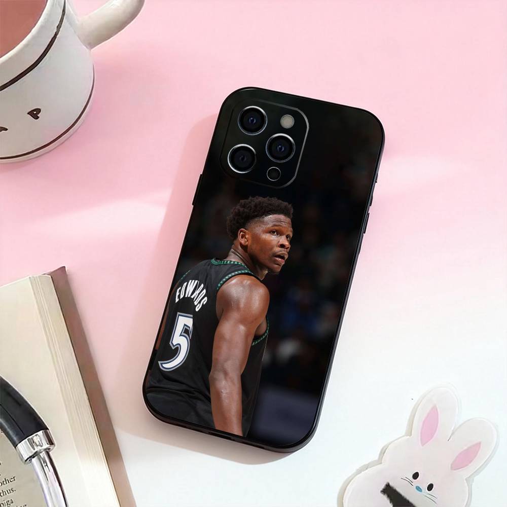 A-Anthony E-Edwards Antman  5   Phone Case For iPhone 17,16,15,14,13,12,11 Plus,Pro Max,Soft Silicone Black Cover