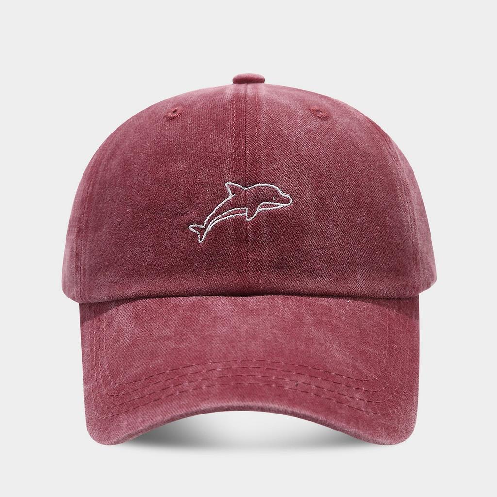 Outdoor Sunscreen Women Denim Baseball Caps For Men Vintage Distressed Dad Hats Dolphin Embroidery Trucker Cap