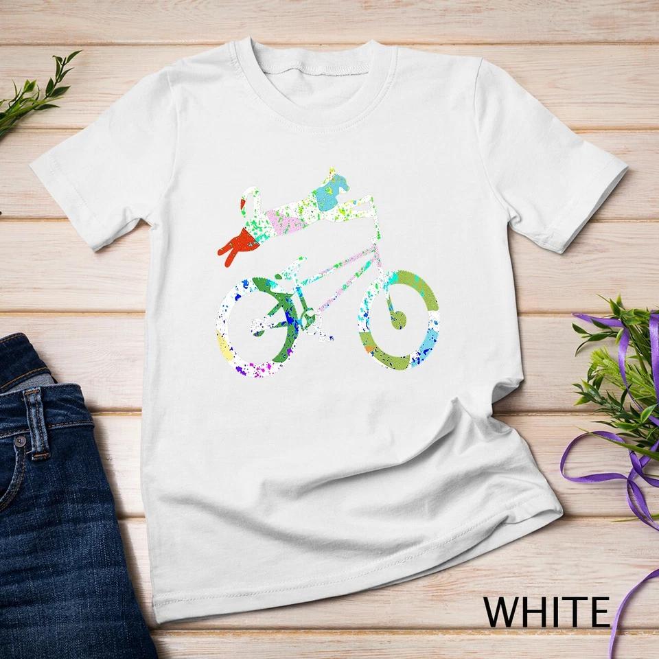Cat On BMX Bike Kitten Lover Bike Cycling Bicycle Gift T-Shirt Unisex T-shirt 10 M