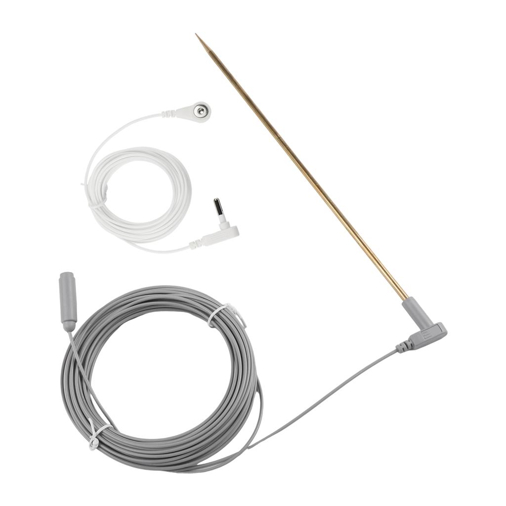 30cm Grounding RodGround Rod Driverwith 2 Ground Wire EasyTo Us For Grounded Mats Pads Sheets Anti-Static Safety Discharge