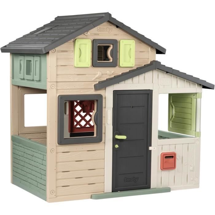 Smoby Life - Maison Friends House Evo - Moderne Et Spacieuse - Portillon - Boite Aux Lettres - Dès 3 Ans
