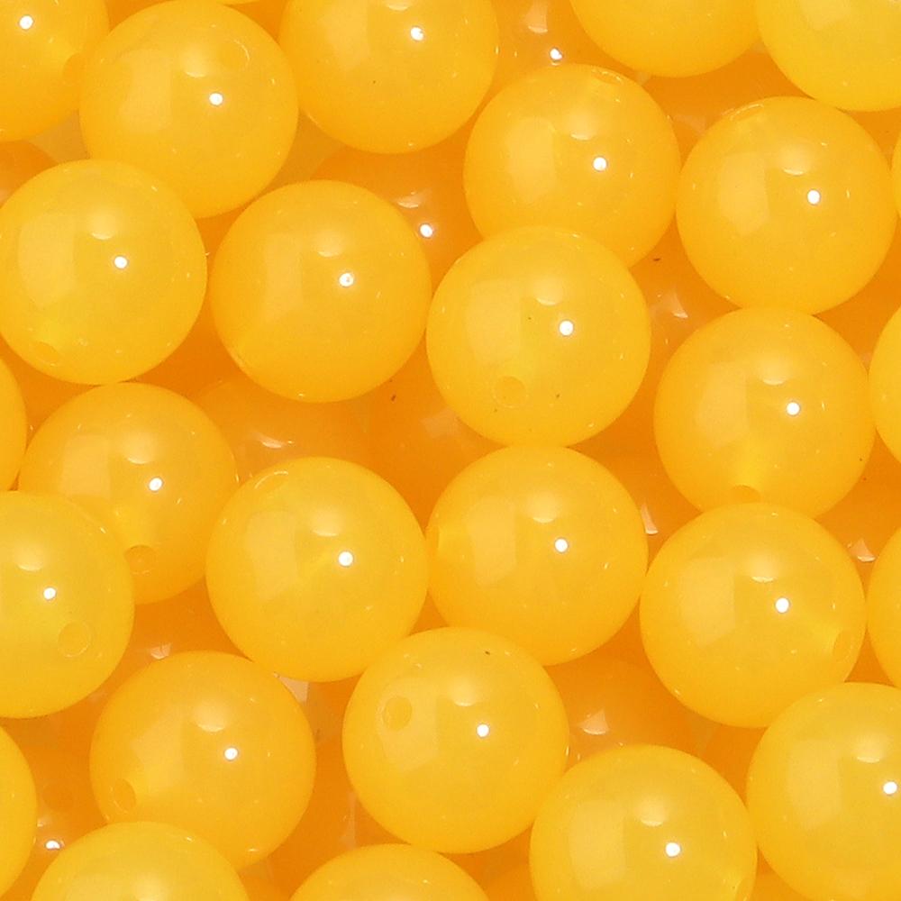 20pcs/lot 16mm Colorful Round Acrylic Beads Jelly Beads Loose Spacer Beads For Jewelry Making DIY Bracelets Necklace Accessories