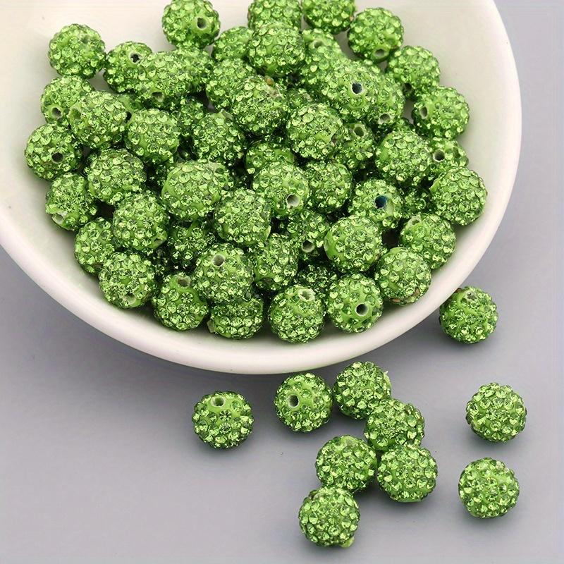10mm 10pcs Rhinestone Beads Round Beads Bulk Sparkle Crystal Bead for Necklace Bracelet Earring Jewelry Making DIY Decoration