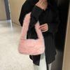 New autumn and winter plush bag women's large-capacity commuter bag college student fluffy casual shoulder tote bag