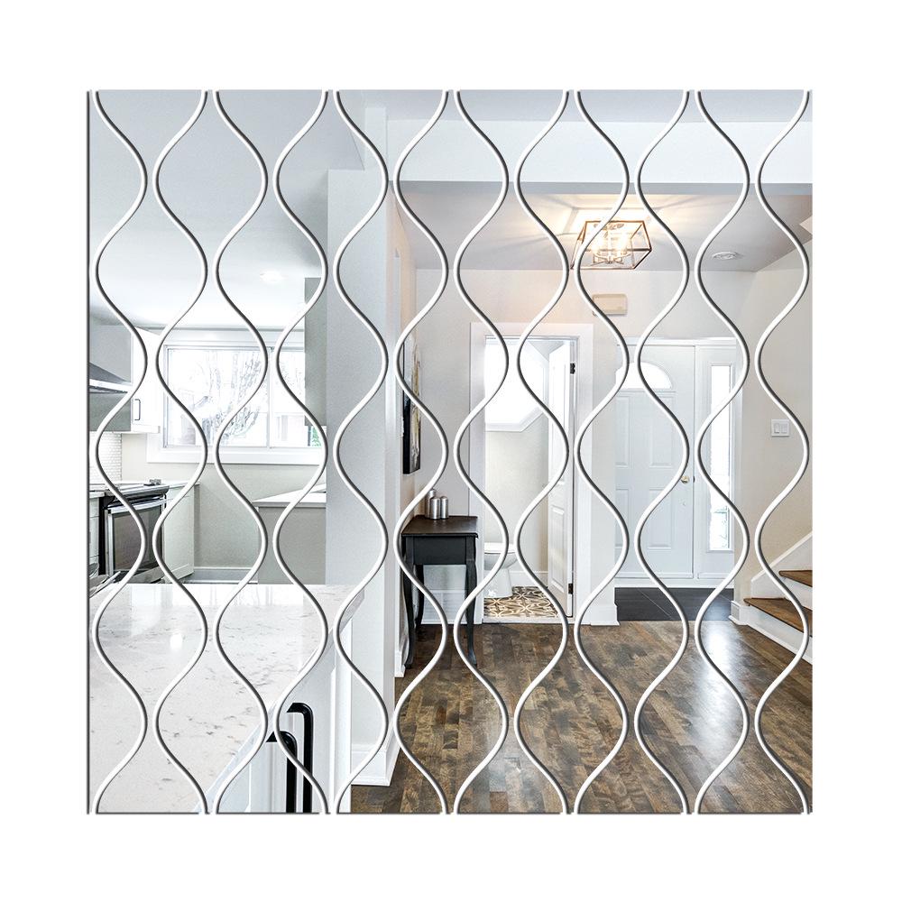 JM308 3D Diamond Acrylic Mirror Wall Sticker – Self-Adhesive Decor for Living Room & Bedroom