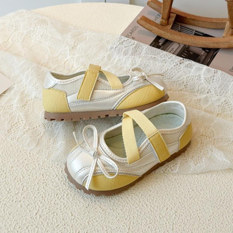 Girls Closed‑Toe Sandals Summer Kids Slip‑On Princess Shoes Fashion Elegant Ballet Flat Shoes for Girls