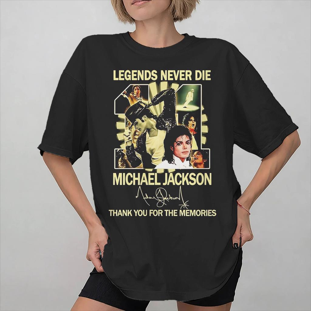 Unisexs Womens King of Pop Michaeles Jacksones MJ T Shirt 100 Cotton Printed Tee Shirts Clothing Outfits