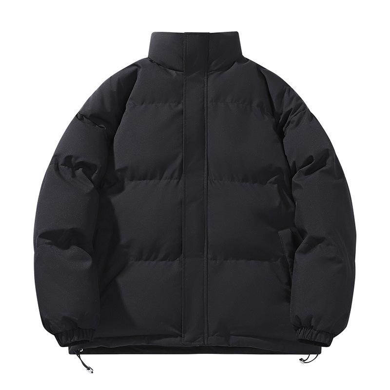 

Зимняя подростковая трендовая стеганая куртка, утолщенная, универсальная, однотонная, стеганая куртка для пары 4XL чёрный