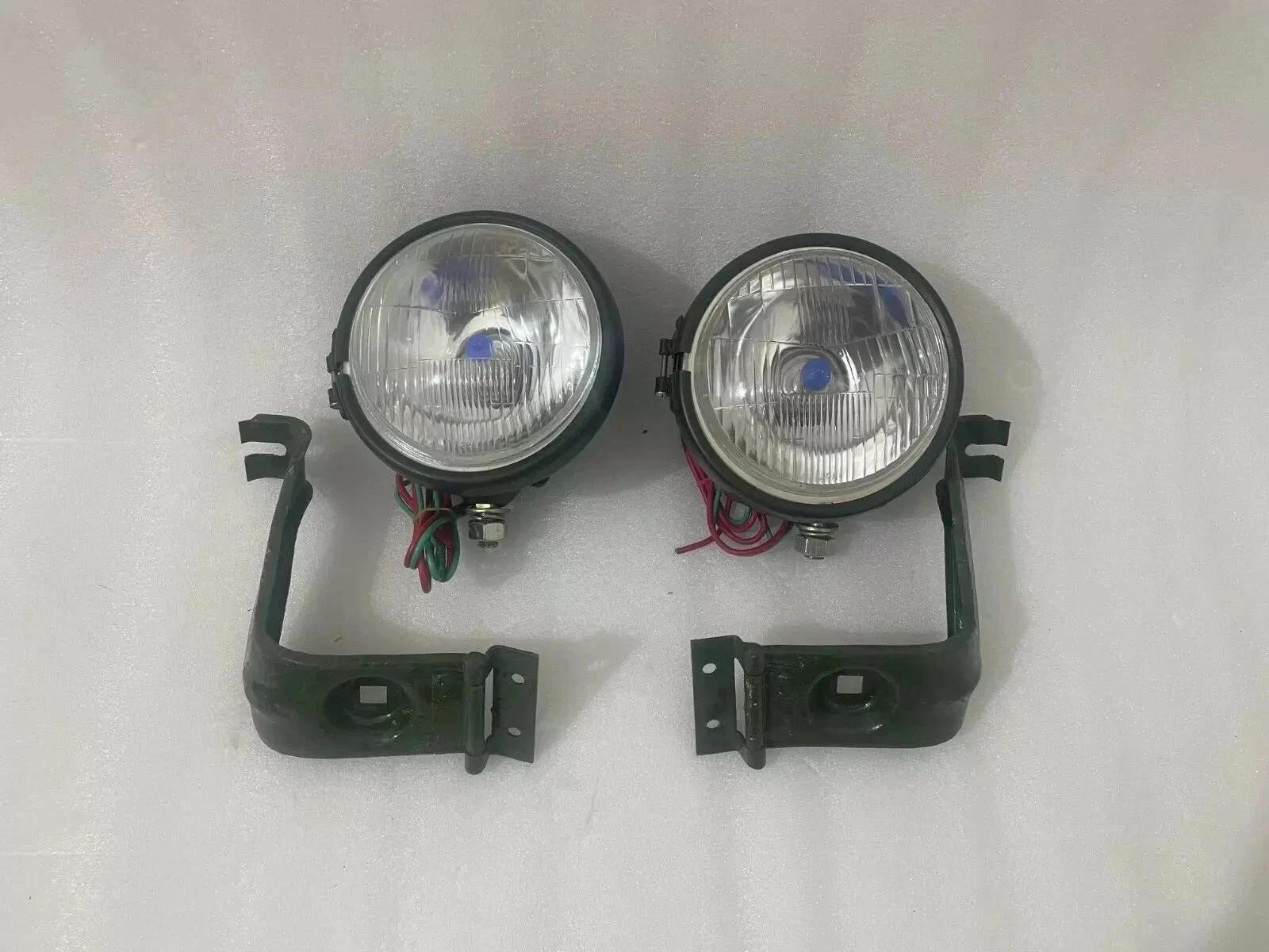 

Headlight Light with Bracket Pair Left & Right fits willys jeep MB ford GPW F