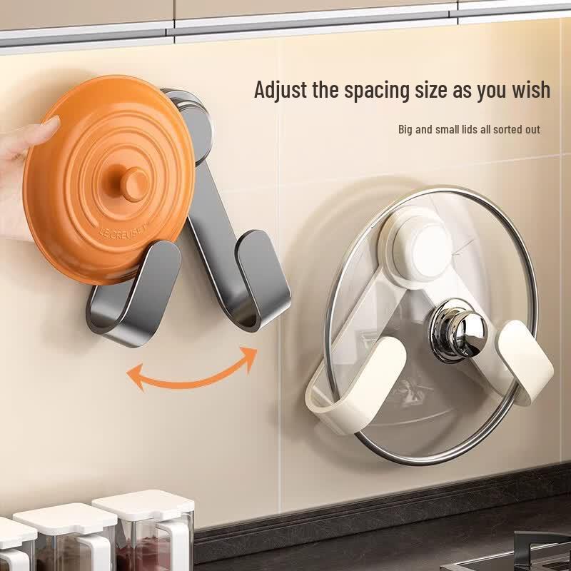 Brangdy Wall-Mounted Suction Pot Lid Holder