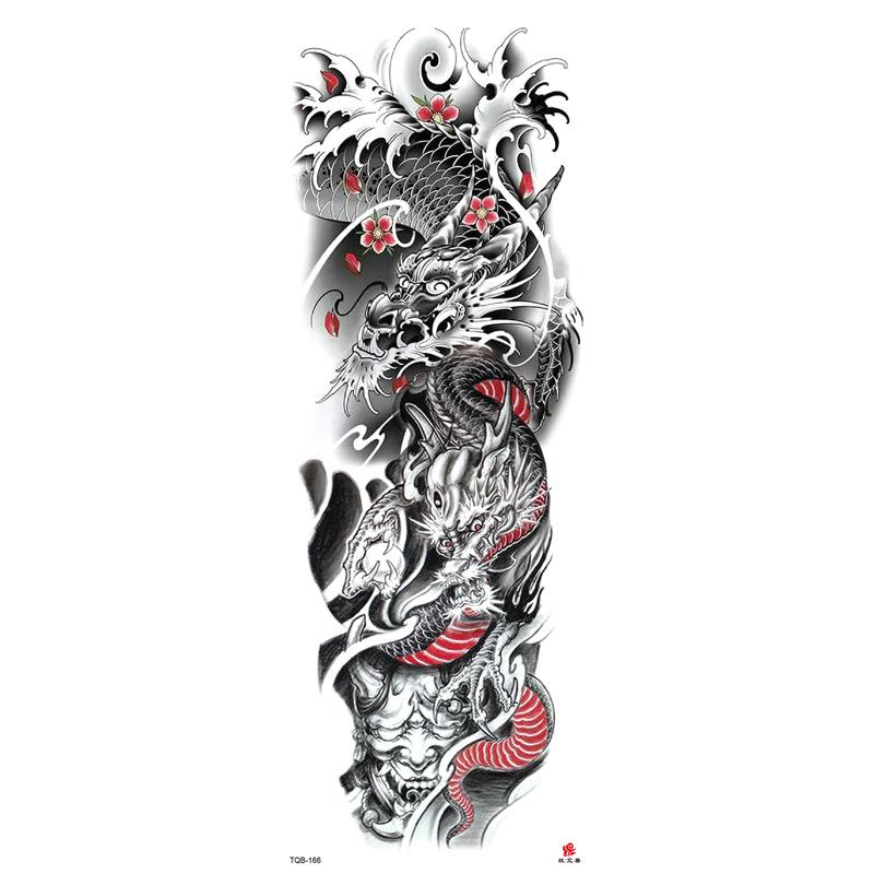 Waterproof Full Arm Flower Tattoo Stickers