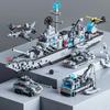112 1560 PIEZAS Barco de guerra de la Armada Modelo de barco del Ejército Buque de guerra 6 en 1 combinación multiforma bloques de construcción para construir un set de juguetes para niños