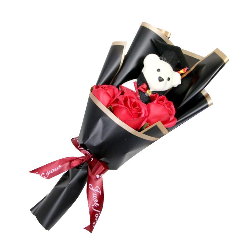 Eksamenssesong Bukett Duftende Evig Kreativ Såpeblomst Håndlaget DIY Rose Solsikke Gave