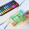 50Pcs Set Painting Brushes Set Flat Brush Nylon Hair Painting Watercolor Brush Art Painting Supplies Acrylic Painting Brushes