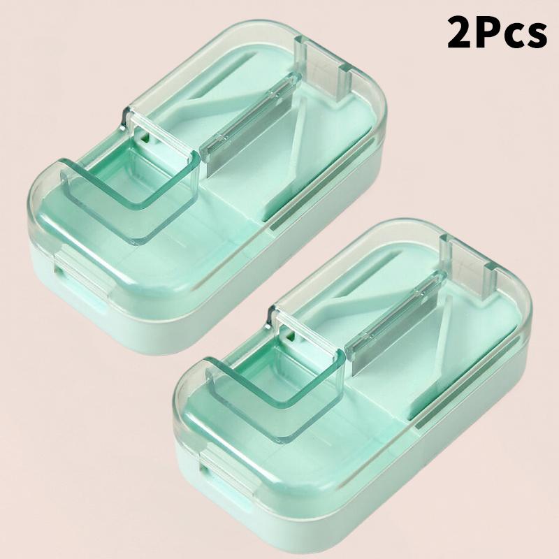 Multifunctional Medicine Tablet Cutter Pill Cutter Tablet Storage Box Medication Splitter Mini Portable Pill Dispenser