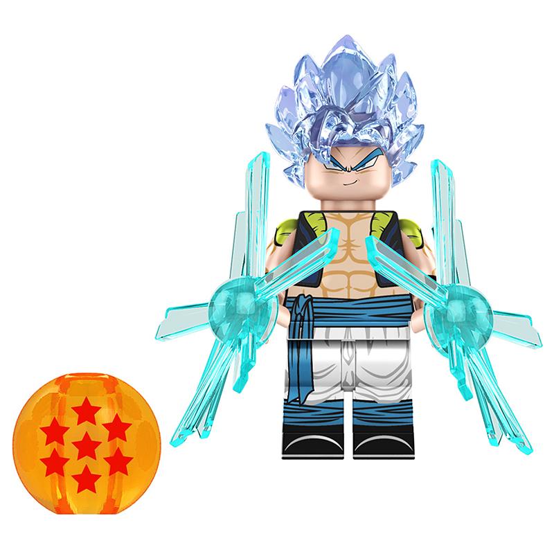 1/8ks Kreslená Anime Mini Akční Figurka Panenka Stavební Kostky Anime Postavy Goku Super Saiya Birusu Model Dětské Hračky Dárky