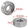 20-100PCS 608ZZ Mini Ball Bearing Deep Groove Ball Bearing 8x22x7MM Double Shielded Miniature Miniature Bearings For Skateboard