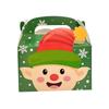 Environmental Friendly Paper Substance Christmas Holiday Party Candy Box With Handle For Cake Dessert Chocolate Gift Packaging Storage