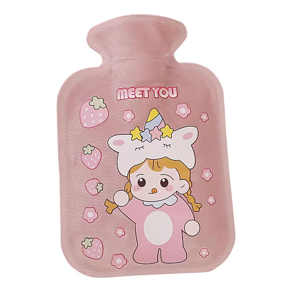 250ml Hot Water Bottle Cute Hot Water Bag Winter Hand Feet Warmer Hot-water Bag for Menstrual Cramps Neck and Shoulder Relief