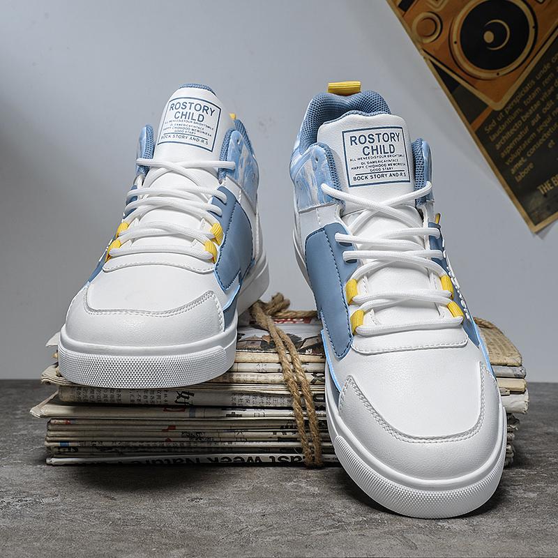 2024 Fashion Men's Trending High Top Skateboarding Shoes Male Casual Cool Street Style Shoes Sneakers for Teens