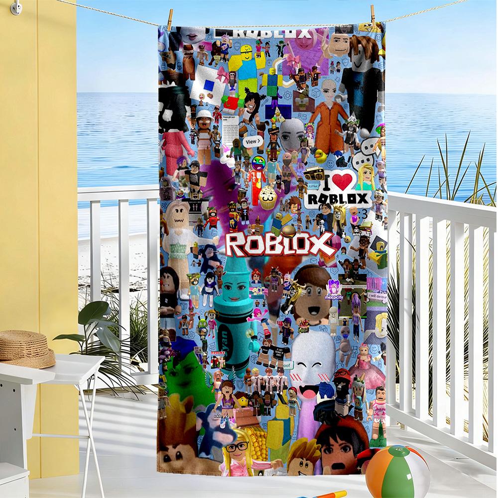 Roblox Beach Towel Super Soft Microfiber Quickdry Fabric Comfortable Lightweight Suitable for Sports, Travel, Swimming, Yoga, Bathroom, Beach, And Poo
