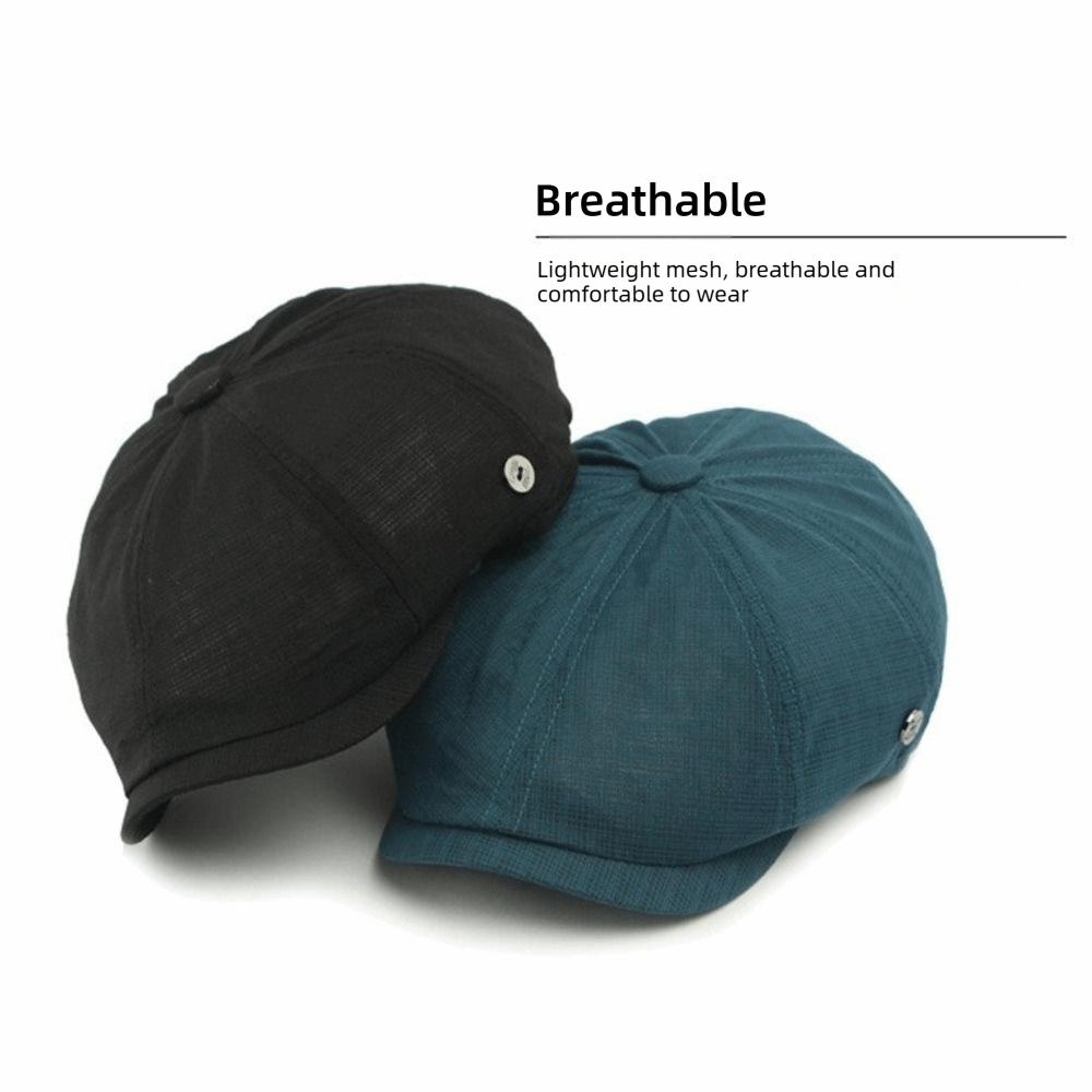 New Solid Color Painter Beret Hats Mesh Casual Duck Tongue Hat Breathable Sun Protection Hat Outdoor