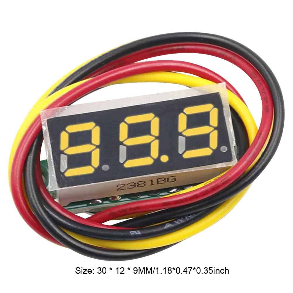 10-50PCS Digital Mini Digital Voltmeter 0.28Inch Three-Line 0-100V Digital Voltmeter Gauge Tester LED Display Panel Voltmeter