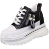 Inner Height Increase Women's New Autumn Soft Leather Small Muffin Shoes Platform Dad Shoes Women's Shoes