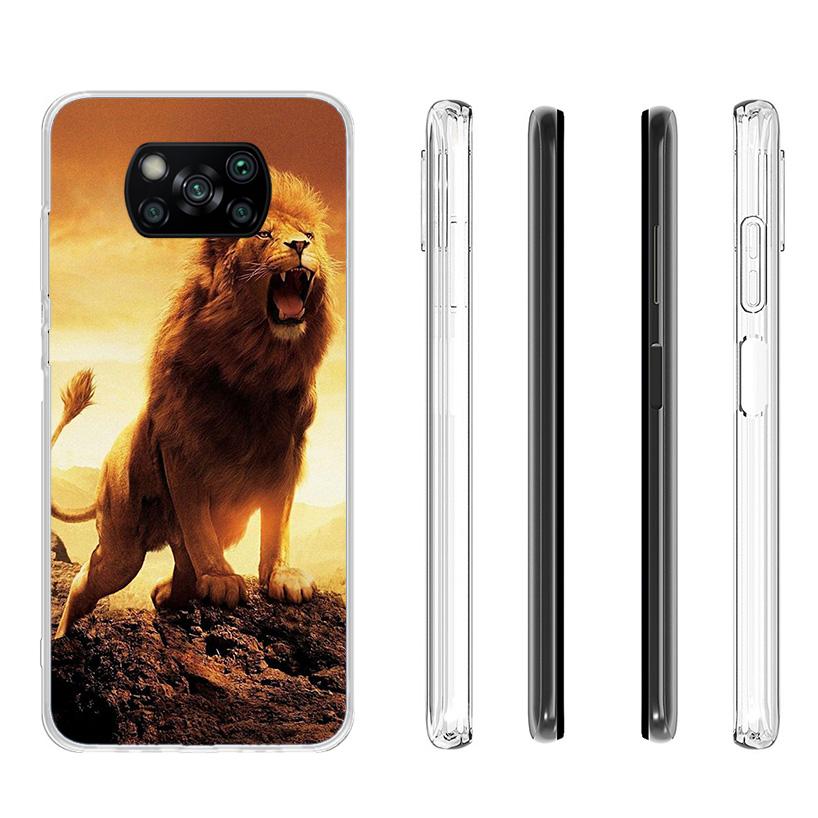 Lion Alpha Male Cub Phnoe Case for Xiaomi Poco X5 X6 X7 Pro X4 Gt F7 Ultra M8 M7 Redmi 15C 15 13C 13 12C 12 Unique Cover Coque P
