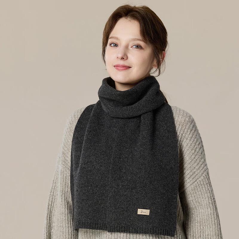 JIUMU Unisex Pure Wool Knitted Winter Scarf