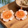 Fashion exaggerated flower earrings Bohemian vacation temperament petal stud earrings summer temperament earrings women