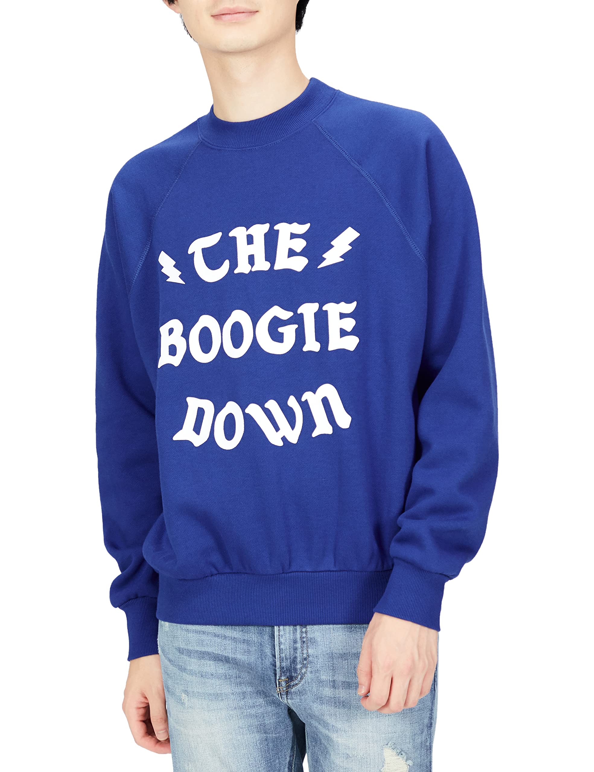 

Lee Official THE BOOGIE DOWN Raglan Print Size Sweatshirt, Men s, Navy, S, LT3054-204