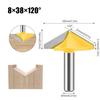 Professional Efficient 8mm Shank V Flute Router Bit Carbide End Mill For Diverse Woodworking Needs Smooth Wood Cutting