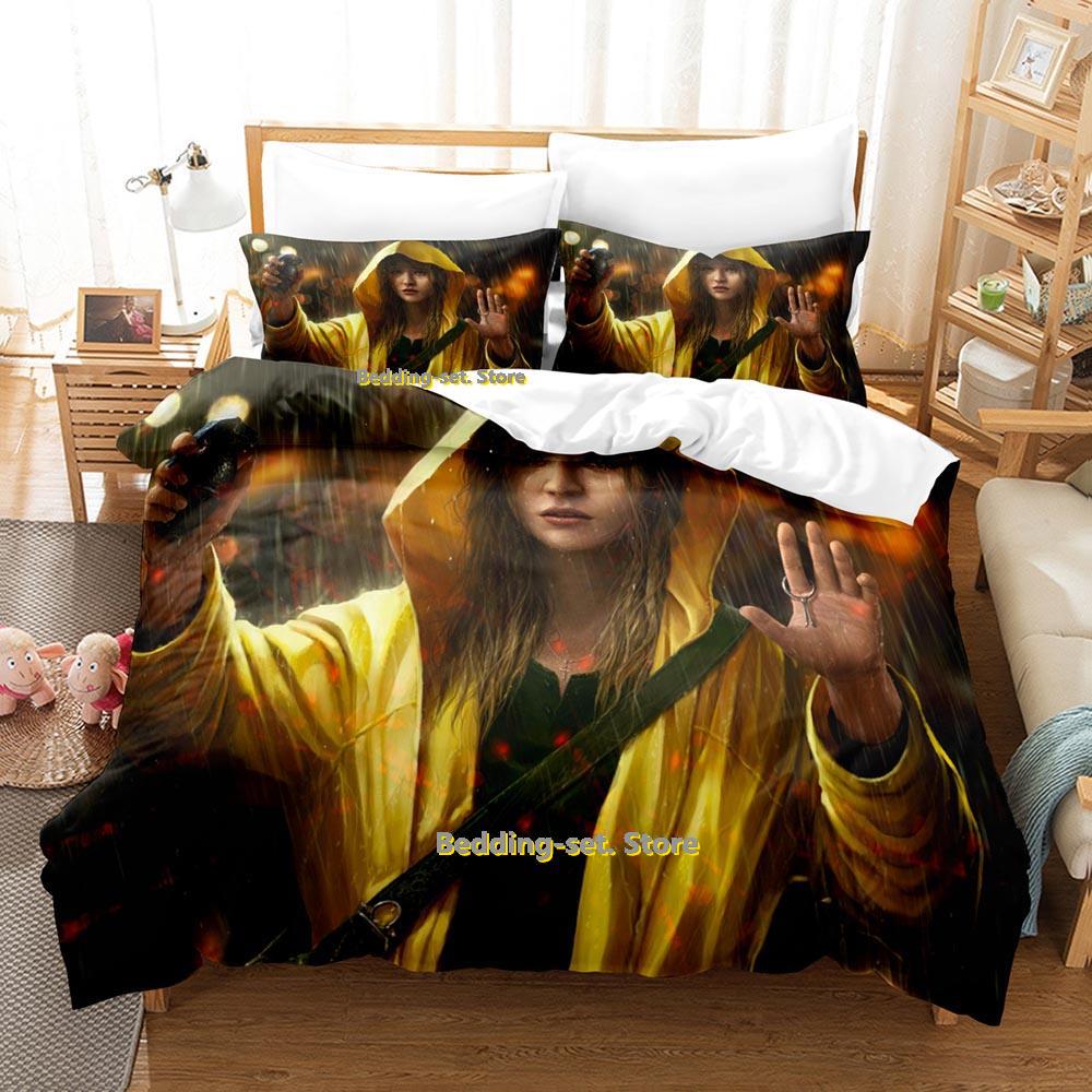 Comforter Dark Emo Bedding Set Single Twin Full Queen King Size Bed Set Adult Kid Bedroom s 3D Print Anime Bed