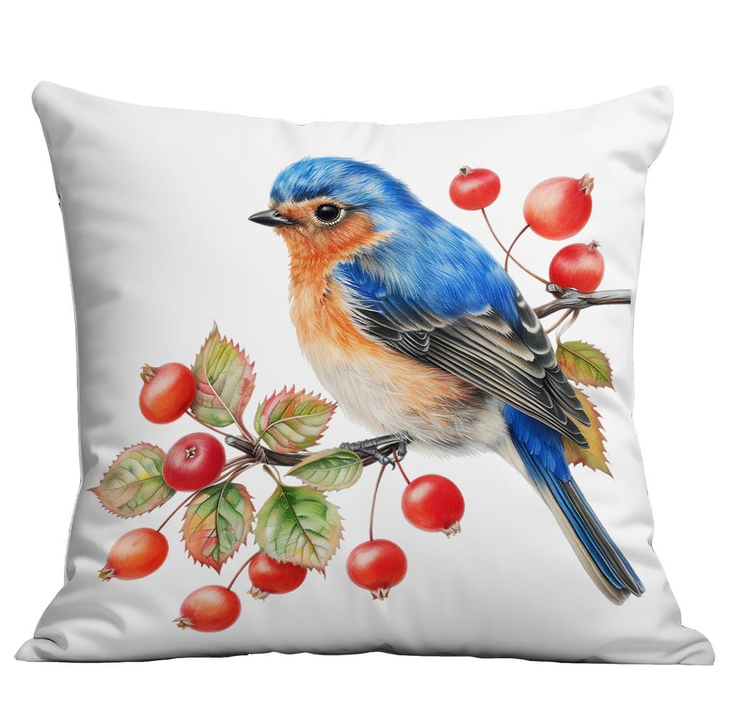 New Spring Flower and Bird Print Pillowcase Home Living Room Sofa Cushion Pillowcase