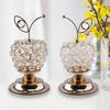 Beads Apples Modern Table Centerpiece Decor Artificial Fruit Figurine Statue Crystal Ornament for