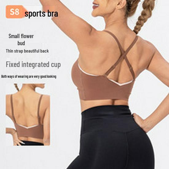 High-Strength Shockproof Sports Bra for Women's Running & Fitness Yoga