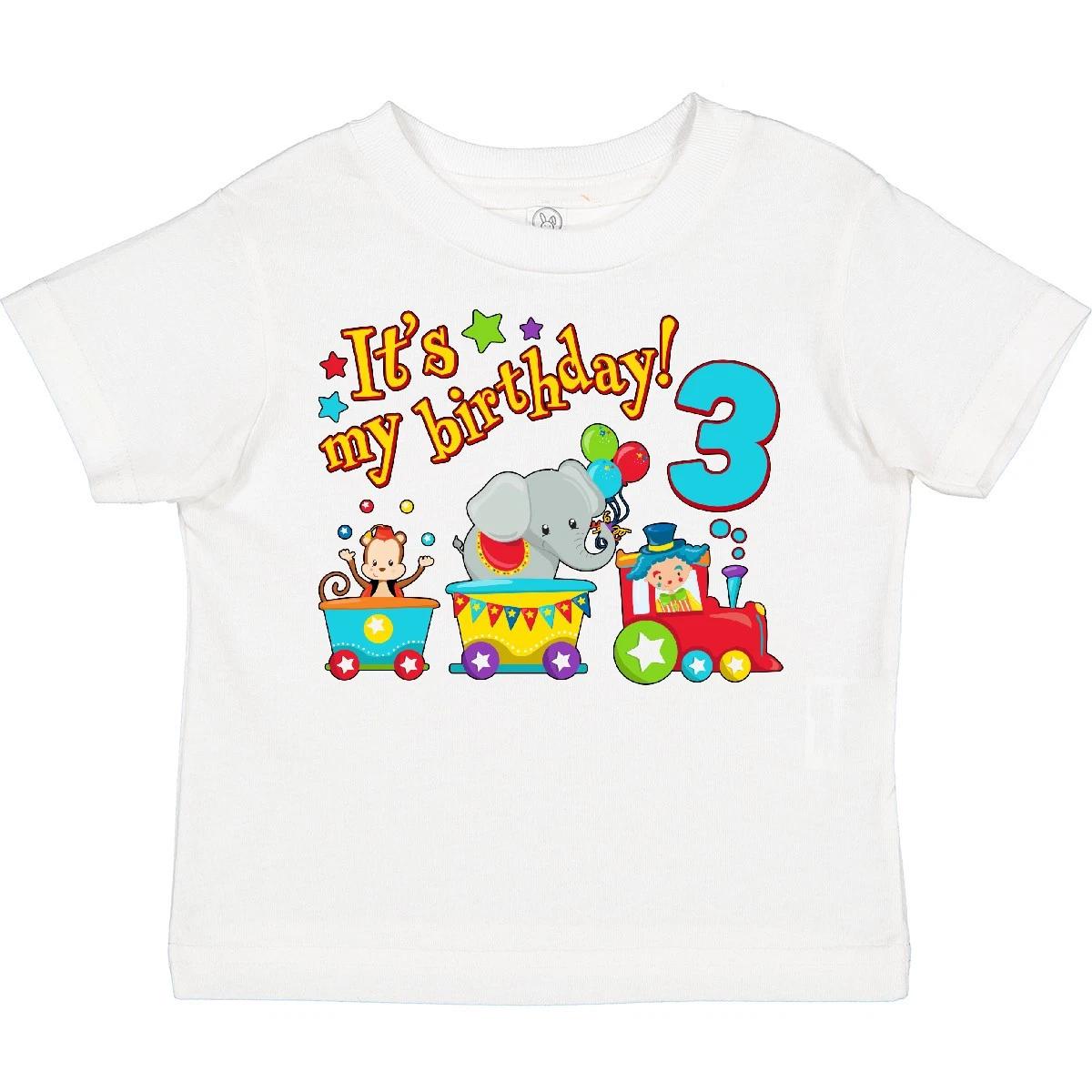 Inktastic It s My Birthday- Circus Train 3rd Birthday Toddler T-Shirt Birthdays 100