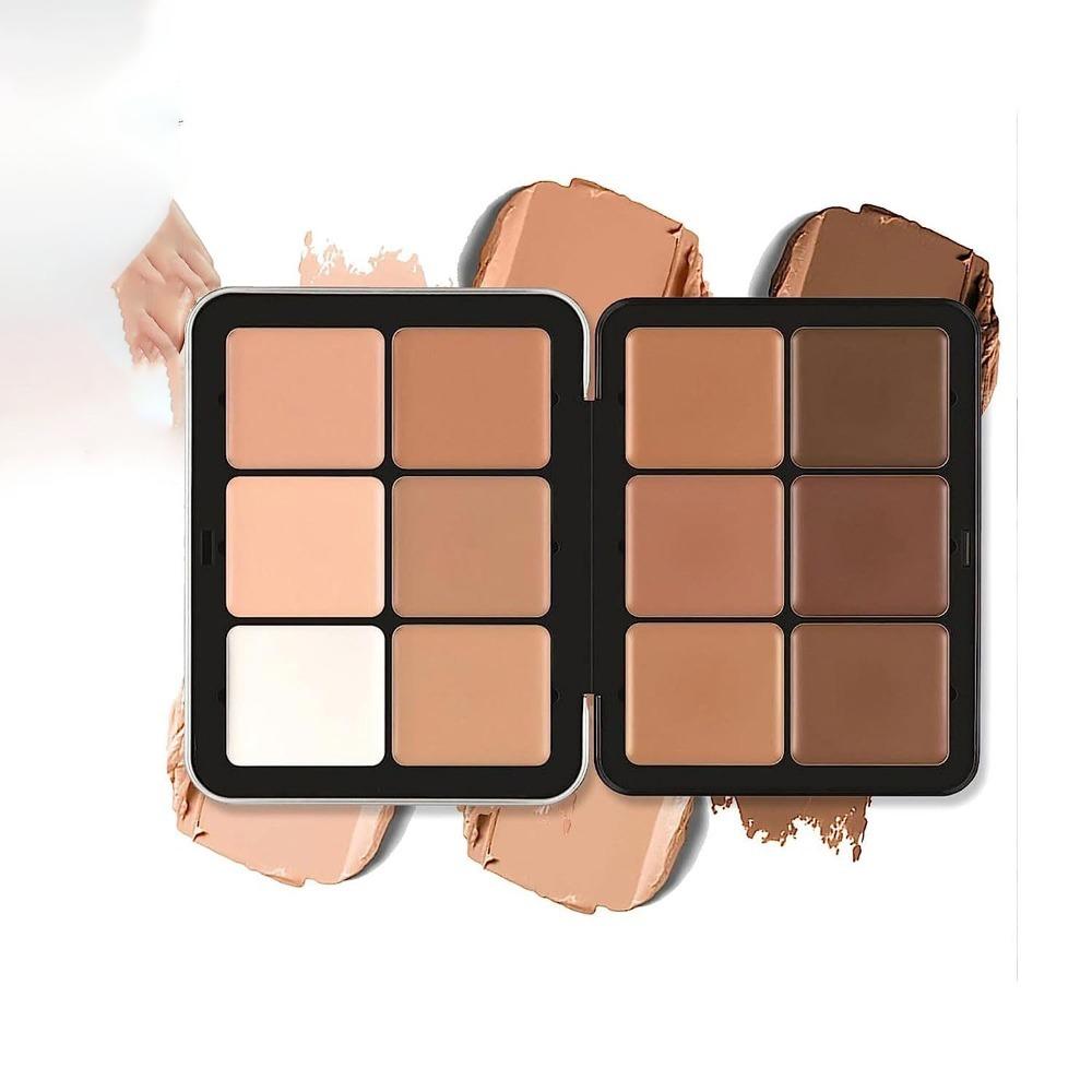 12/16 Colors Kara Secret Blusher Palette White Highlighter Brighten Skin Tone Iron Box Blusher Palette Multi Color Rouge Plate