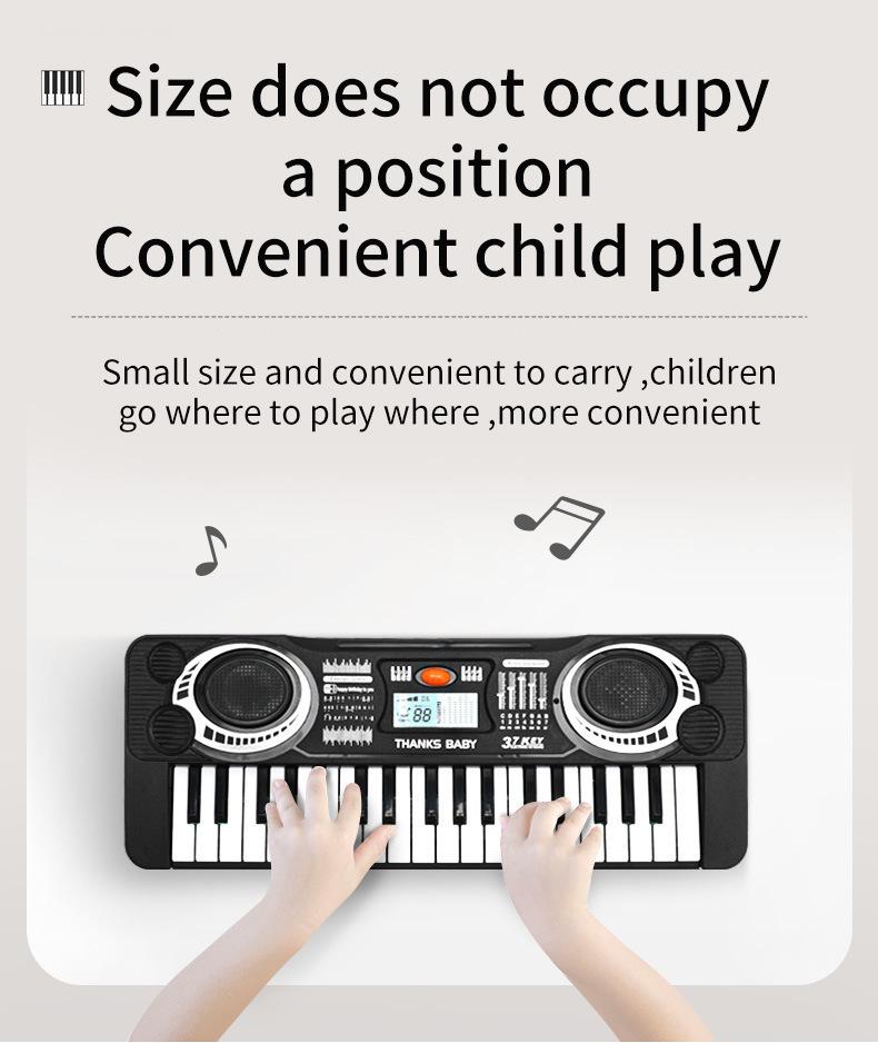 Multifunctional 37-Key Children's Electronic Keyboard: Beginner Music Educational Toy Piano