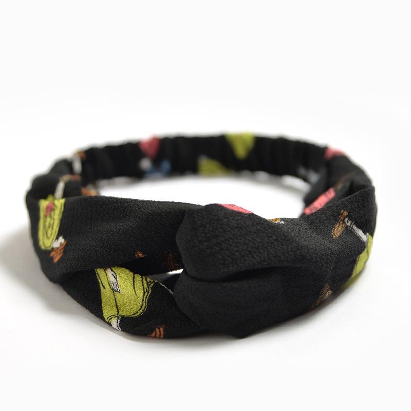 Korean Style Chiffon Elastic Headband for Women - Hair Accessory