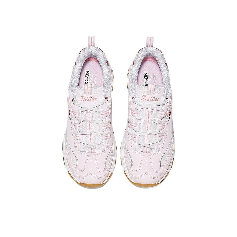 Skechers D'LITES Scarpe da Ginnastica da Uomo Punta Tonda Suola Spessa Ammortizzanti Traspiranti Stile "Dad Shoes" 150553-PNK