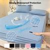1pc Waterproof Mattress Protector Pillowcases Soft and Breathable Fitted Sheet with Deep Pocket for Single or Double Bed